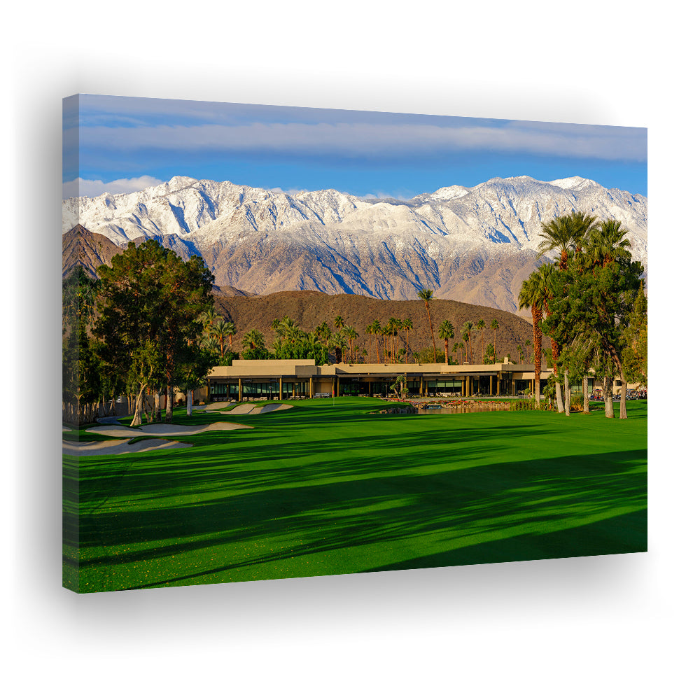 San Jacinto Mountain Framing The 18Th Hole At Tamarisk Golf Courses, Golf Art Print