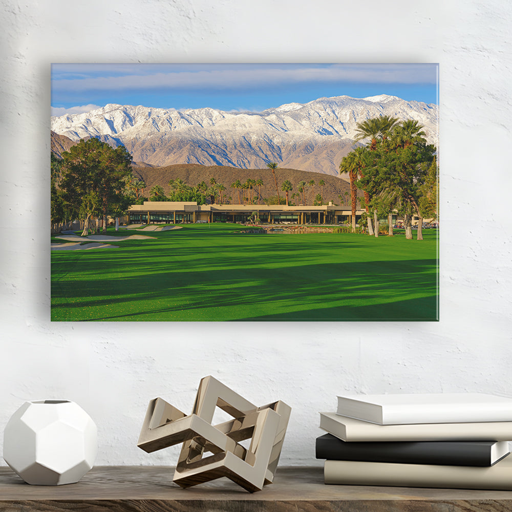 San Jacinto Mountain Framing The 18Th Hole At Tamarisk Golf Courses, Golf Art Print