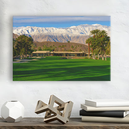 San Jacinto Mountain Framing The 18Th Hole At Tamarisk Golf Courses, Golf Art Print