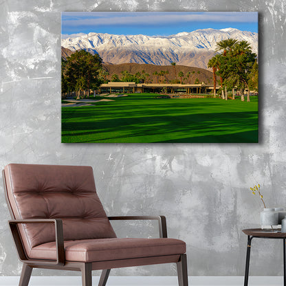 San Jacinto Mountain Framing The 18Th Hole At Tamarisk Golf Courses, Golf Art Print