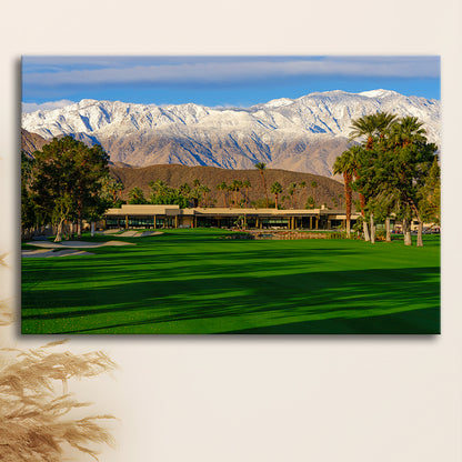 San Jacinto Mountain Framing The 18Th Hole At Tamarisk Golf Courses, Golf Art Print