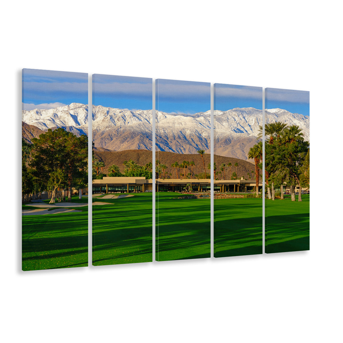 San Jacinto Mountain Framing The 18Th Hole At Tamarisk Golf Courses, Extra Large Canvas Print Wall Art