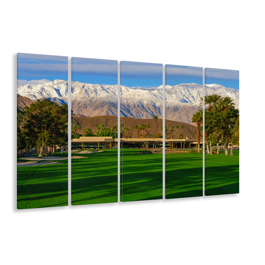 San Jacinto Mountain Framing The 18Th Hole At Tamarisk Golf Courses, Extra Large Canvas Print Wall Art