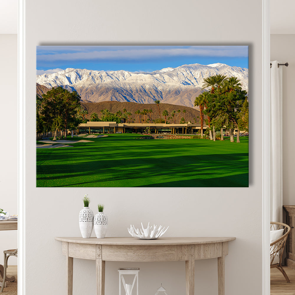 San Jacinto Mountain Framing The 18Th Hole At Tamarisk Golf Courses, Golf Art Print