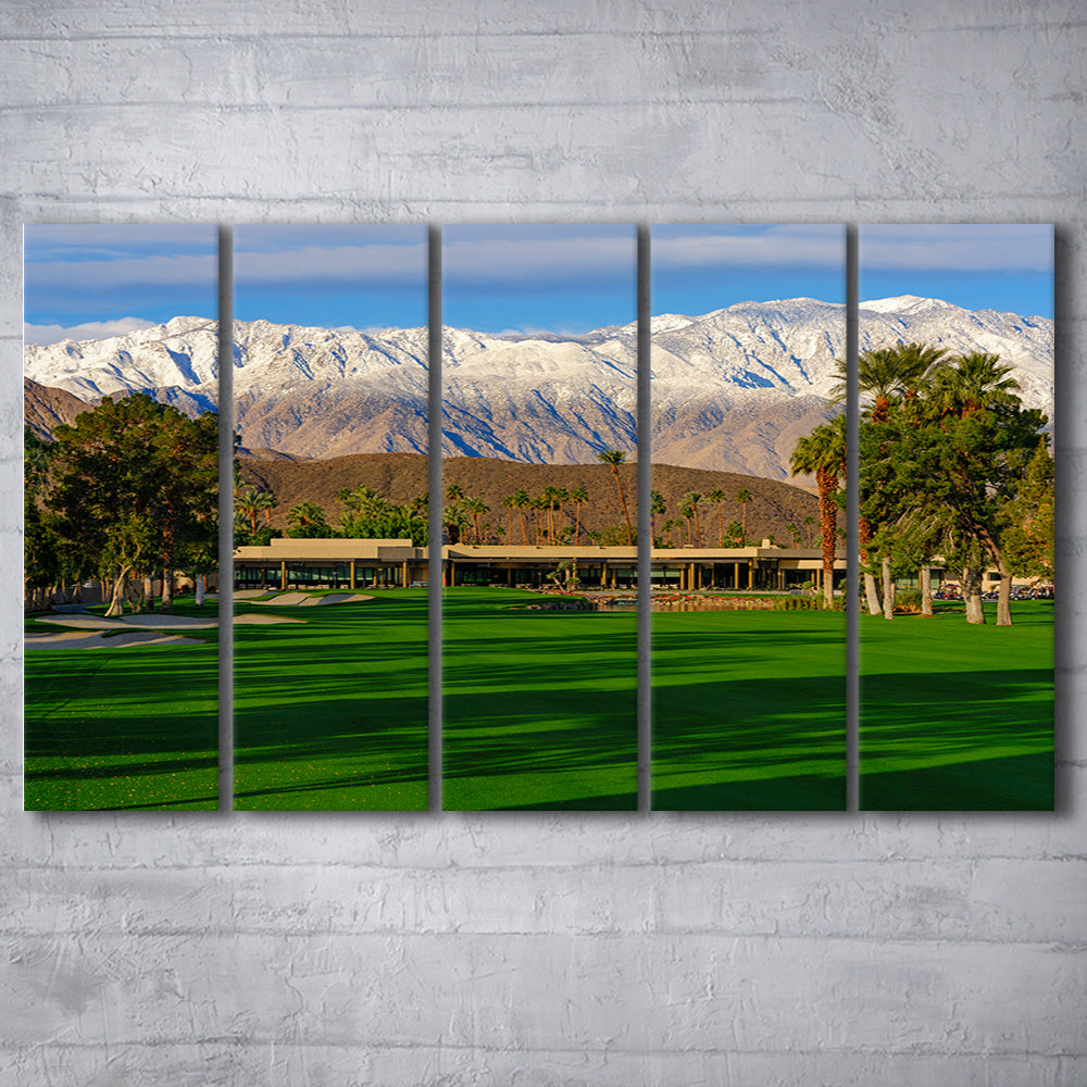 San Jacinto Mountain Framing The 18Th Hole At Tamarisk Golf Courses, Extra Large Canvas Print Wall Art