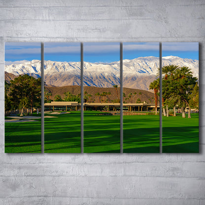 San Jacinto Mountain Framing The 18Th Hole At Tamarisk Golf Courses, Extra Large Canvas Print Wall Art