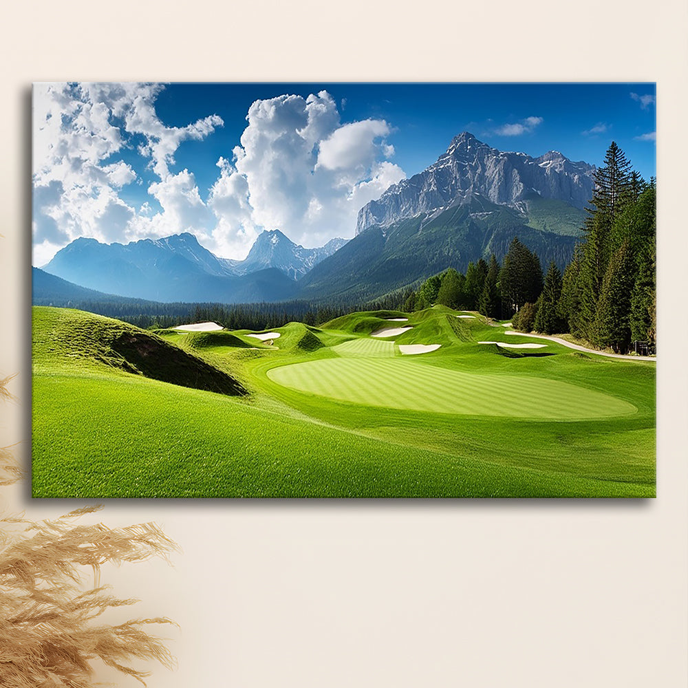 A Stunning View Of A Golf Course, Golf Art Print,Gifts Golf Lover