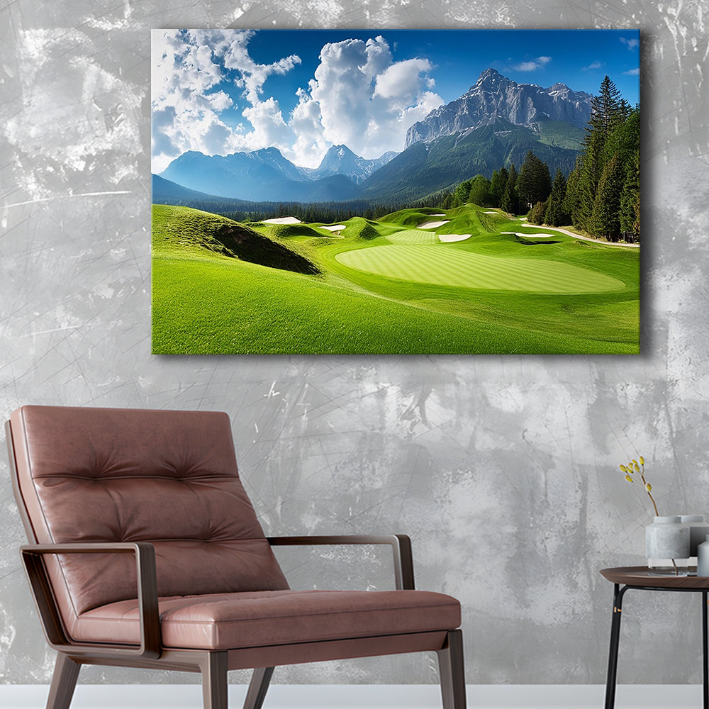 A Stunning View Of A Golf Course, Golf Art Print,Gifts Golf Lover