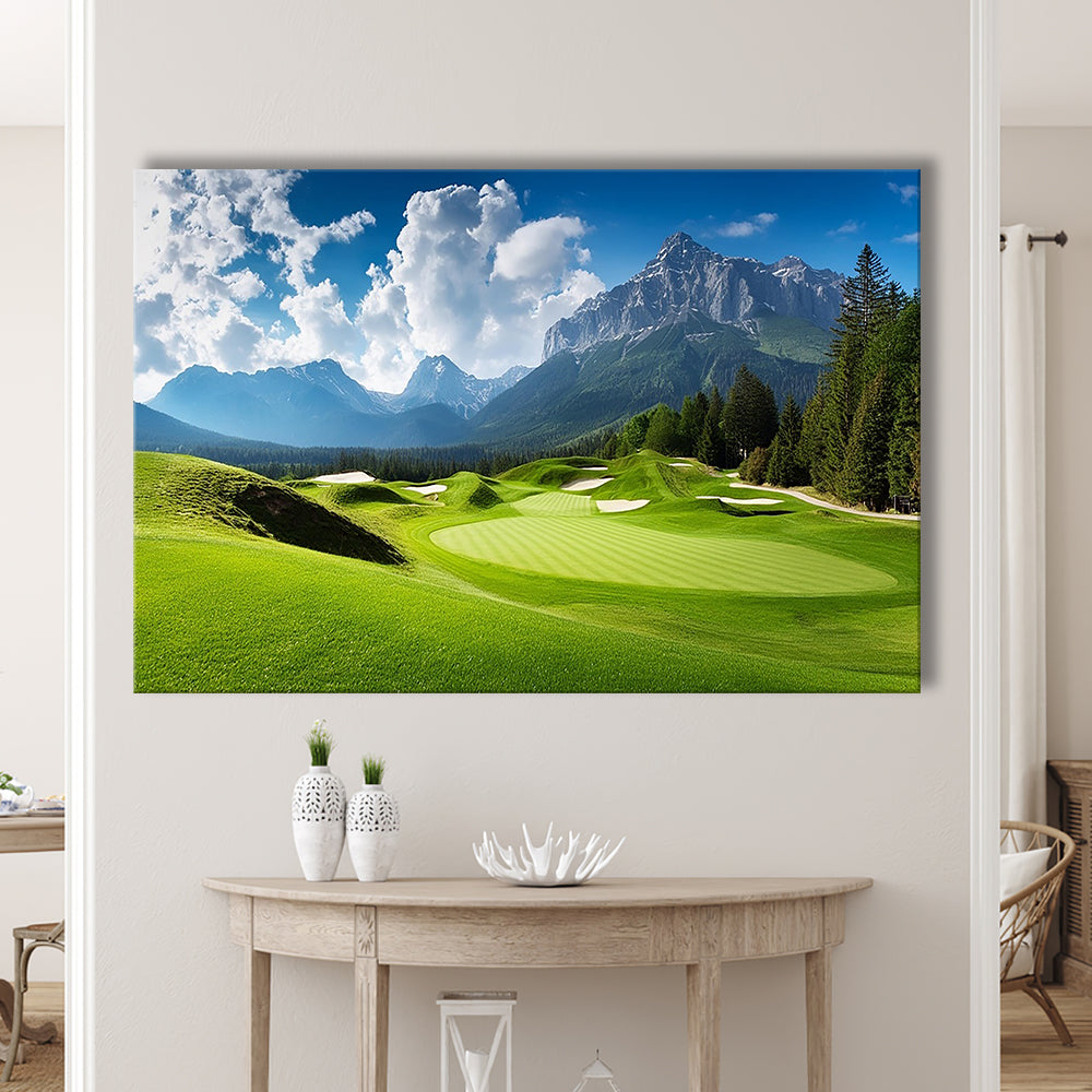 A Stunning View Of A Golf Course, Golf Art Print,Gifts Golf Lover
