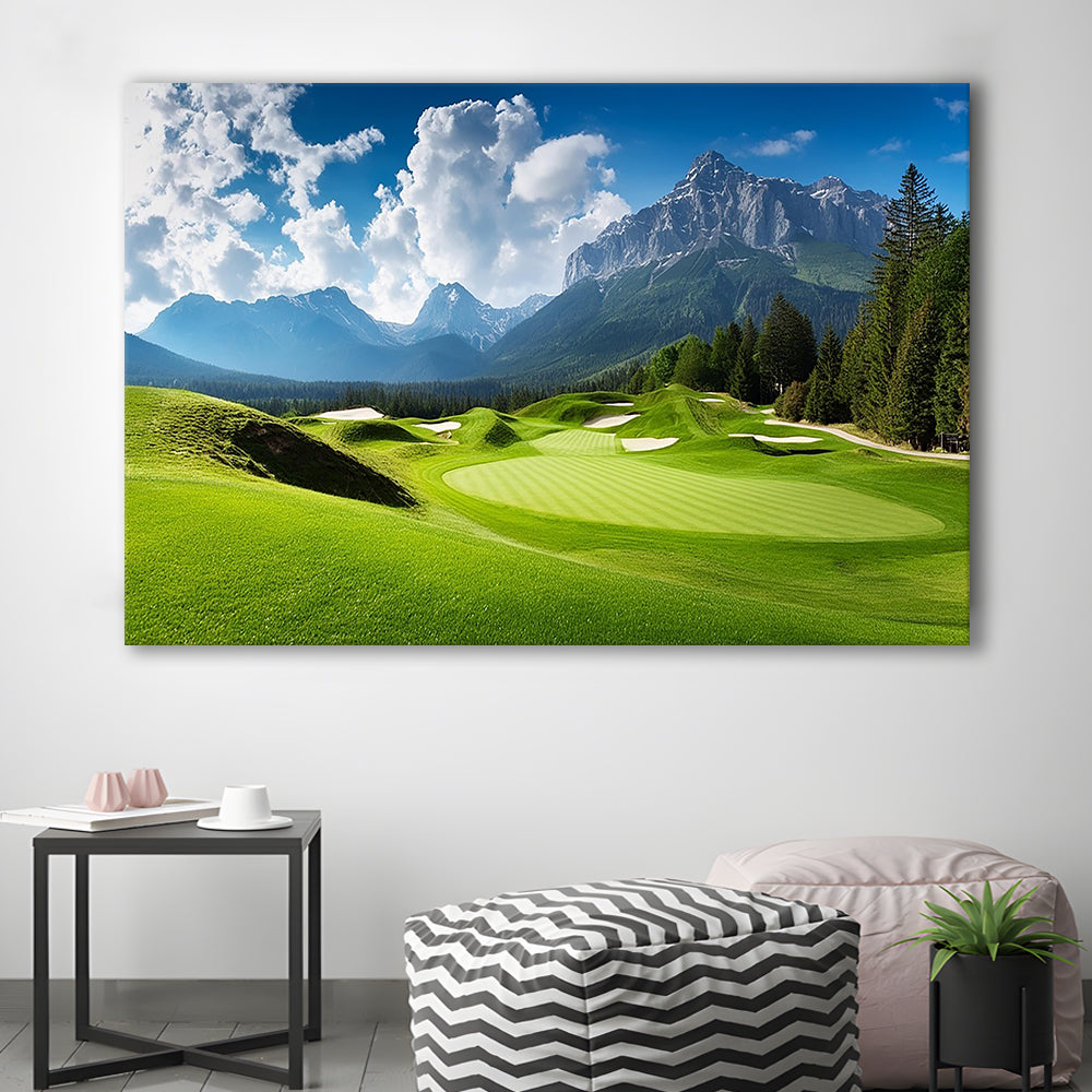 A Stunning View Of A Golf Course, Golf Art Print,Gifts Golf Lover