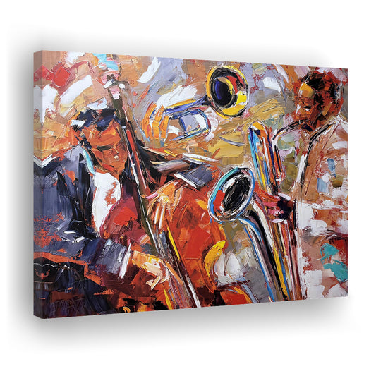 Abstract Jazz Art, Jazz Painting, Music Wall Art, Canvas Art Decor Print, Painting Art, Canvas Print Wall Art Home Decor