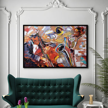 Abstract Jazz Art, Jazz Painting, Music Wall Art, Framed  Print, Painting Art, Framed Art Print Wall Decor, Framed Picture