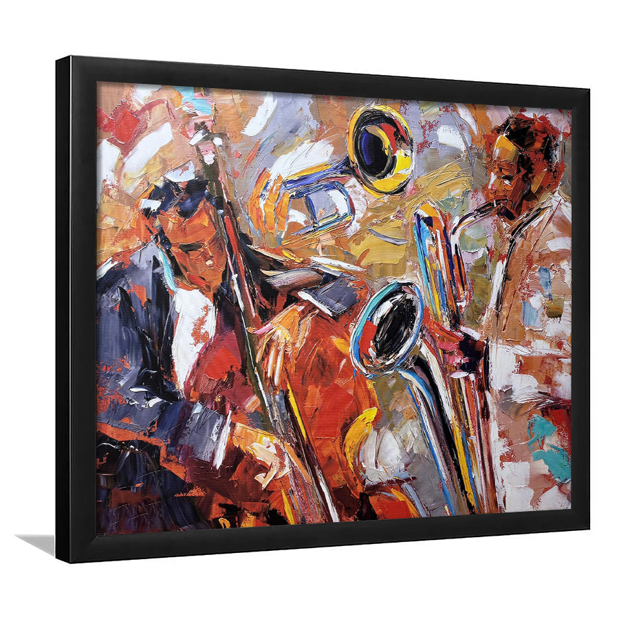 Abstract Jazz Art, Jazz Painting, Music Wall Art, Framed  Print, Painting Art, Framed Art Print Wall Decor, Framed Picture