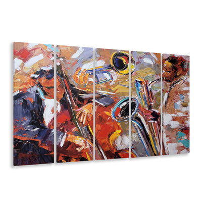 Abstract Jazz Art, Jazz Painting, Music Wall Art, Canvas Art Print, Painting Art, Multi Panels Canvas Print Wall Art