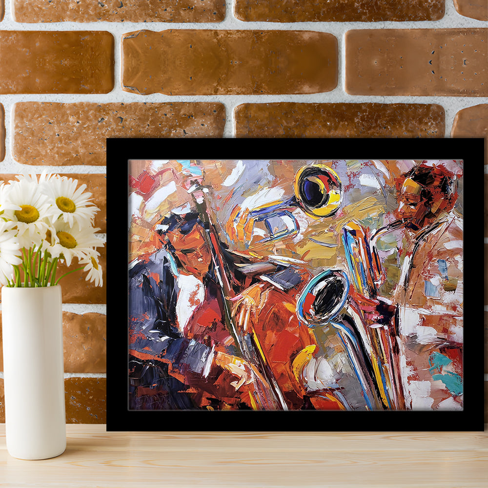 Abstract Jazz Art, Jazz Painting, Music Wall Art, Framed  Print, Painting Art, Framed Art Print Wall Decor, Framed Picture