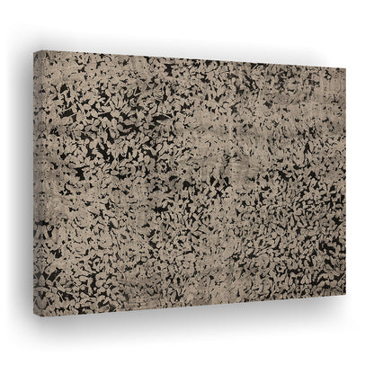 Abstract Neutral Floral Japanese Textile Botanical Canvas Print Wall Art, Large Size Art Minimalist Home Decor