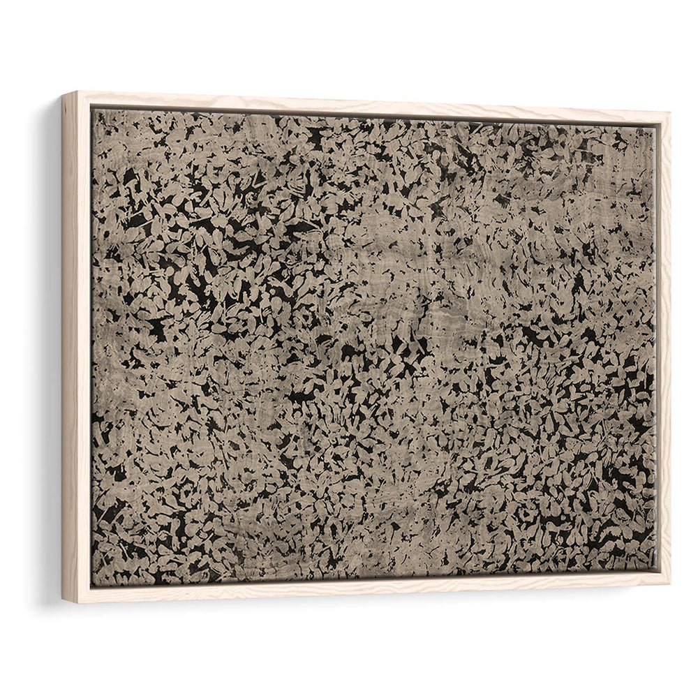 Abstract Neutral Floral Japanese Textile Botanical Framed Canvas Print Wall Art, Large Size Art Minimalist Home Decor