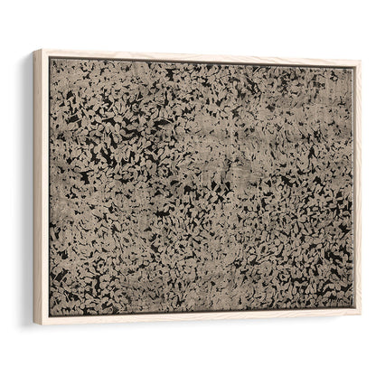 Abstract Neutral Floral Japanese Textile Botanical Framed Canvas Print Wall Art, Large Size Art Minimalist Home Decor