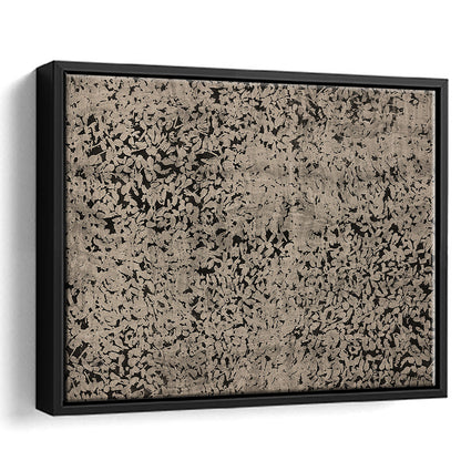 Abstract Neutral Floral Japanese Textile Botanical Framed Canvas Print Wall Art, Large Size Art Minimalist Home Decor