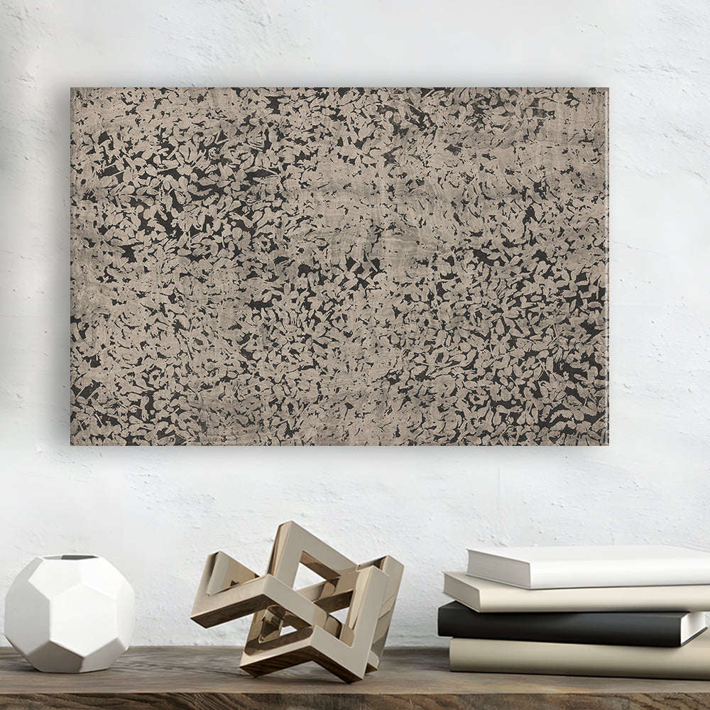 Abstract Neutral Floral Japanese Textile Botanical Canvas Print Wall Art, Large Size Art Minimalist Home Decor