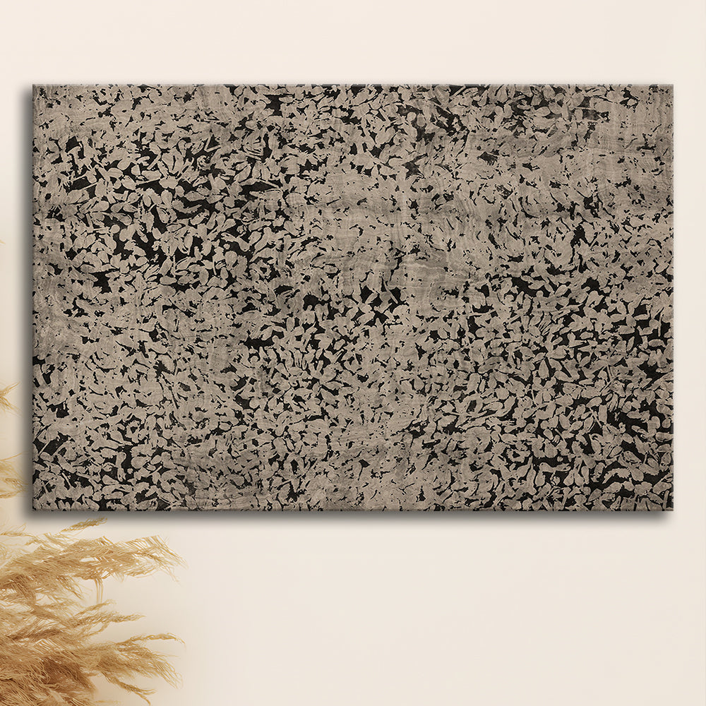 Abstract Neutral Floral Japanese Textile Botanical Canvas Print Wall Art, Large Size Art Minimalist Home Decor