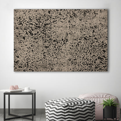 Abstract Neutral Floral Japanese Textile Botanical Canvas Print Wall Art, Large Size Art Minimalist Home Decor