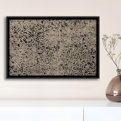 Abstract Neutral Floral Japanese Textile Botanical Framed Canvas Print Wall Art, Large Size Art Minimalist Home Decor