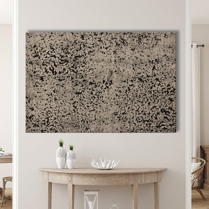 Abstract Neutral Floral Japanese Textile Botanical Canvas Print Wall Art, Large Size Art Minimalist Home Decor
