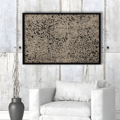 Abstract Neutral Floral Japanese Textile Botanical Framed Canvas Print Wall Art, Large Size Art Minimalist Home Decor