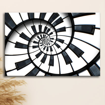 Abstract Piano Keyboard Art, Contemporary Black & White Wall Art, Cavas Print Wall Art Hom Decor