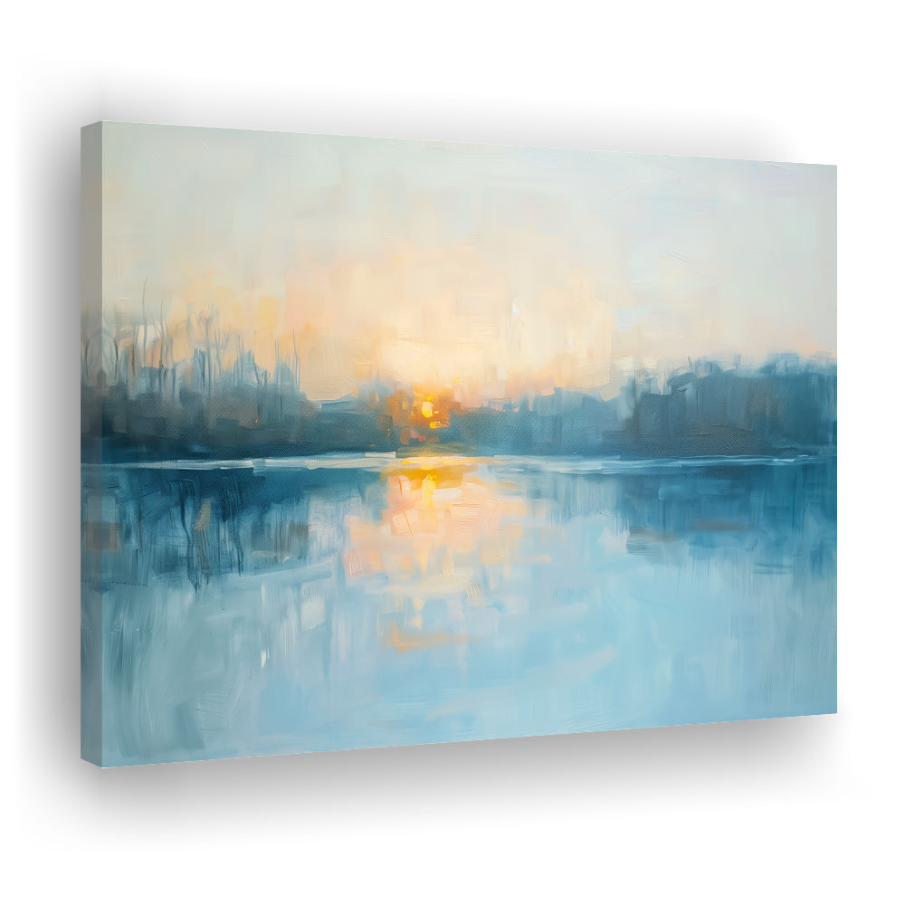 Abstract The Sunrise Reflection On The Water, Canvas Art Decor Print, Painting Art, Canvas Print Wall Art Home Decor