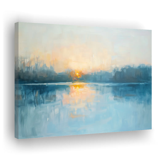 Abstract The Sunrise Reflection On The Water, Canvas Art Decor Print, Painting Art, Canvas Print Wall Art Home Decor