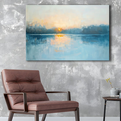 Abstract The Sunrise Reflection On The Water, Canvas Art Decor Print, Painting Art, Canvas Print Wall Art Home Decor
