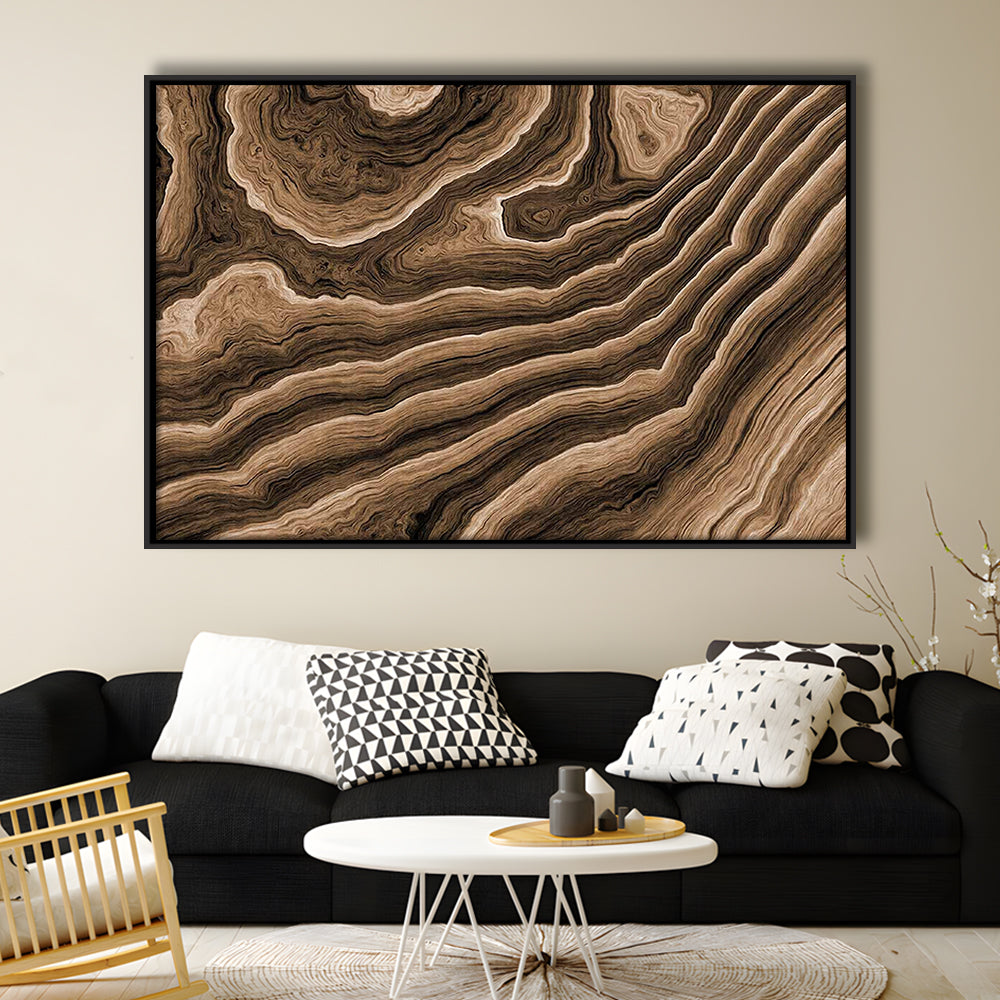 Abstract Wood Texture Wall Decor, Large Canvas Print For Stunning Home, Framed Cavas Print, Floating Frame