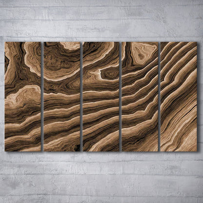 Abstract Wood Texture Wall Decor, Large Canvas Print for Stunning Home, 5 Piece B Extra Large Cavas Print Wall Art Decor