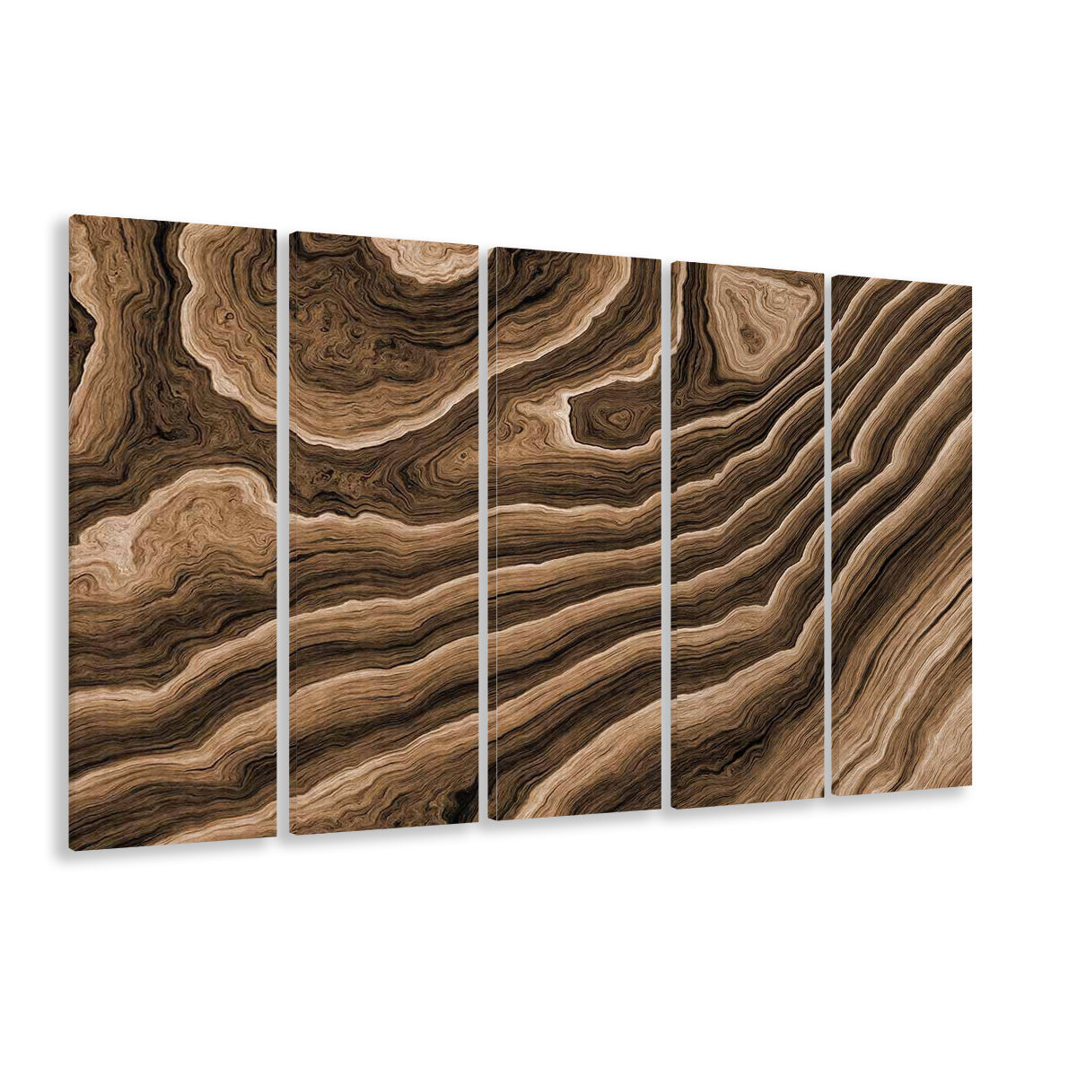Abstract Wood Texture Wall Decor, Large Canvas Print for Stunning Home, 5 Piece B Extra Large Cavas Print Wall Art Decor