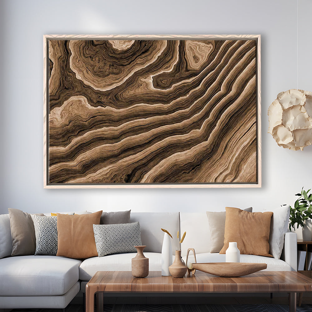 Abstract Wood Texture Wall Decor, Large Canvas Print For Stunning Home, Framed Cavas Print, Floating Frame