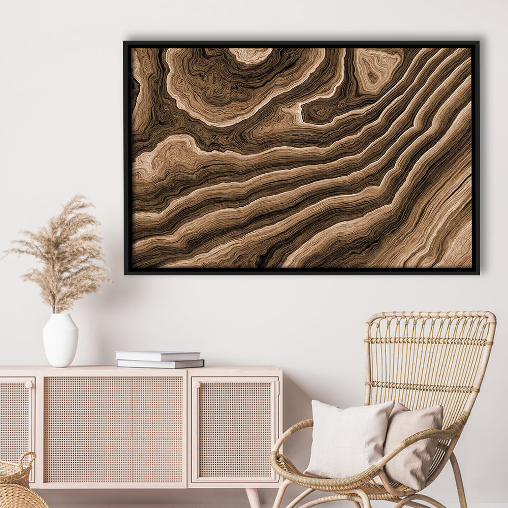 Abstract Wood Texture Wall Decor, Large Canvas Print For Stunning Home, Framed Cavas Print, Floating Frame