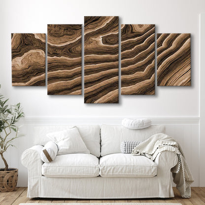 Abstract Wood Texture Wall Decor, Large Canvas Print for Stunning Home, 5 Piece Large Cavas Print Wall Art