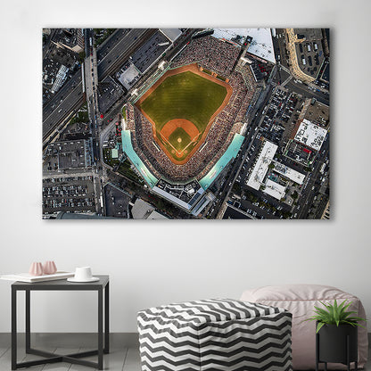 Aerial Fenway Park, Stadium Canvas, Sport Art, Gift for him, Man Cave Decor, Art Print, Canvas Print Wall Art