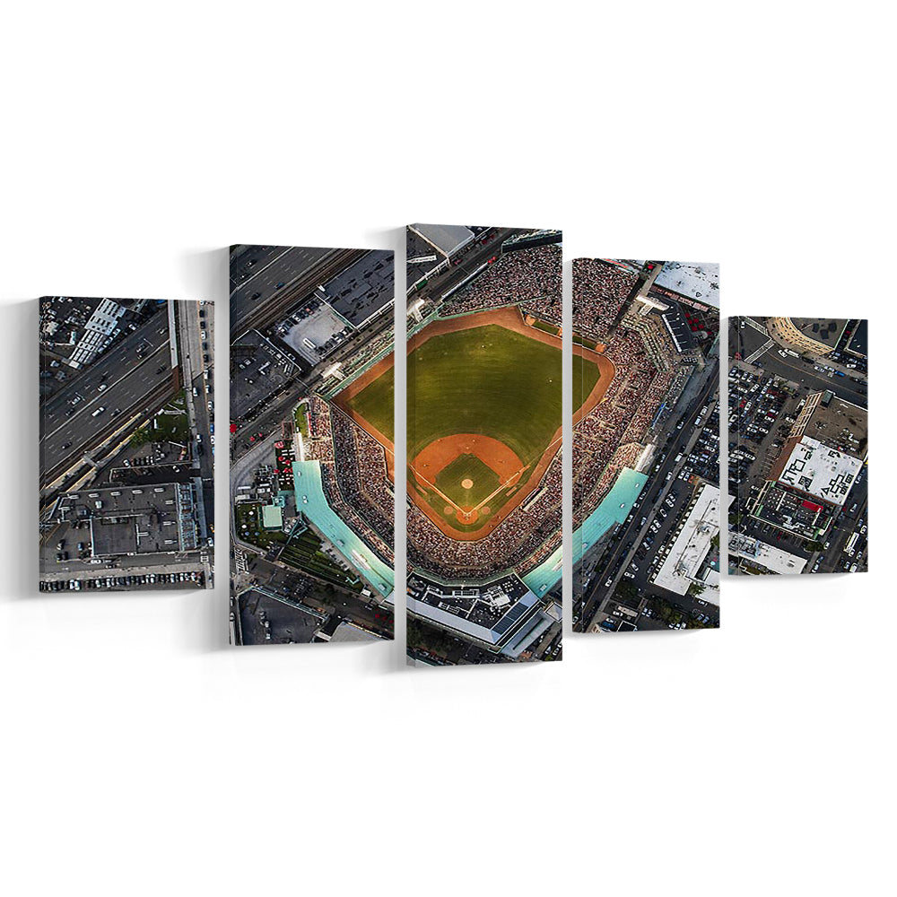 Aerial Fenway Park, Stadium Canvas, Sport Art, Gift for him, 5 Panel, Large Canvas, Canvas Print Wall Art