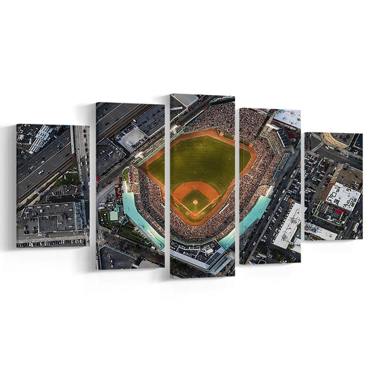 Aerial Fenway Park, Stadium Canvas, Sport Art, Gift for him, 5 Panel, Large Canvas, Canvas Print Wall Art