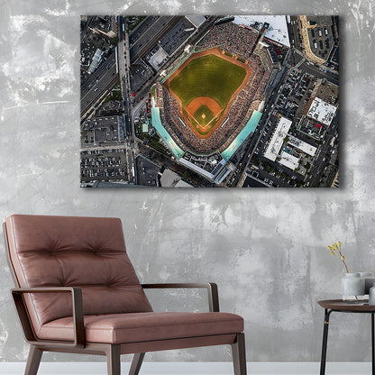 Aerial Fenway Park, Stadium Canvas, Sport Art, Gift for him, Man Cave Decor, Art Print, Canvas Print Wall Art