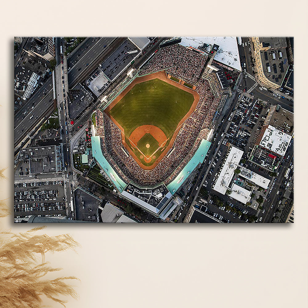 Aerial Fenway Park, Stadium Canvas, Sport Art, Gift for him, Man Cave Decor, Art Print, Canvas Print Wall Art