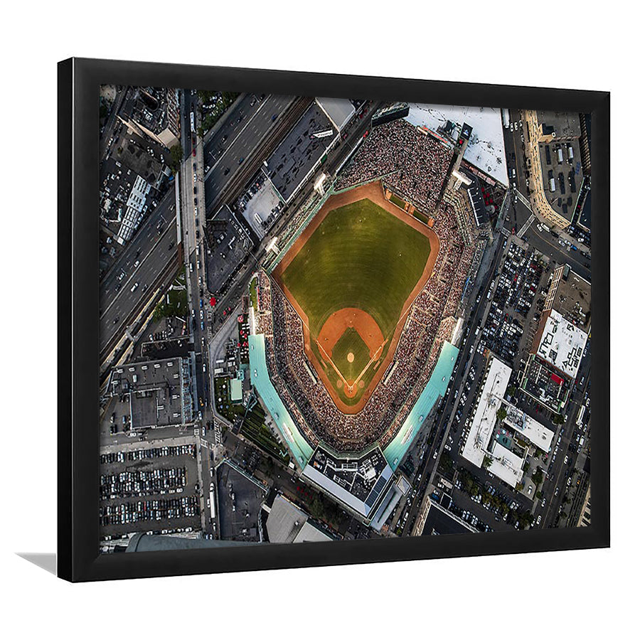 Aerial Fenway Park, Stadium Canvas, Sport Art, Gift for him, Framed Art Print Wall Decor, Picture Framed