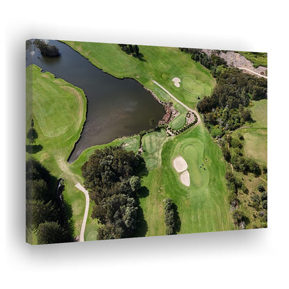 Aerial View Of A Golf Course In Australia, Golf Art Print,Gifts Golf Lover