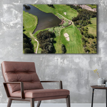 Aerial View Of A Golf Course In Australia, Golf Art Print,Gifts Golf Lover