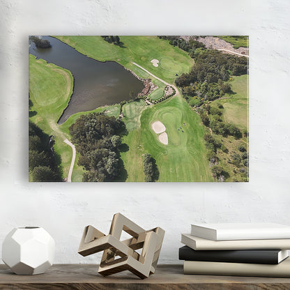 Aerial View Of A Golf Course In Australia, Golf Art Print,Gifts Golf Lover
