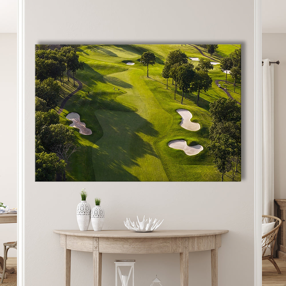 Aerial Photo Of A Summer Golf Course, Golf Art Print,Gifts Golf Lover