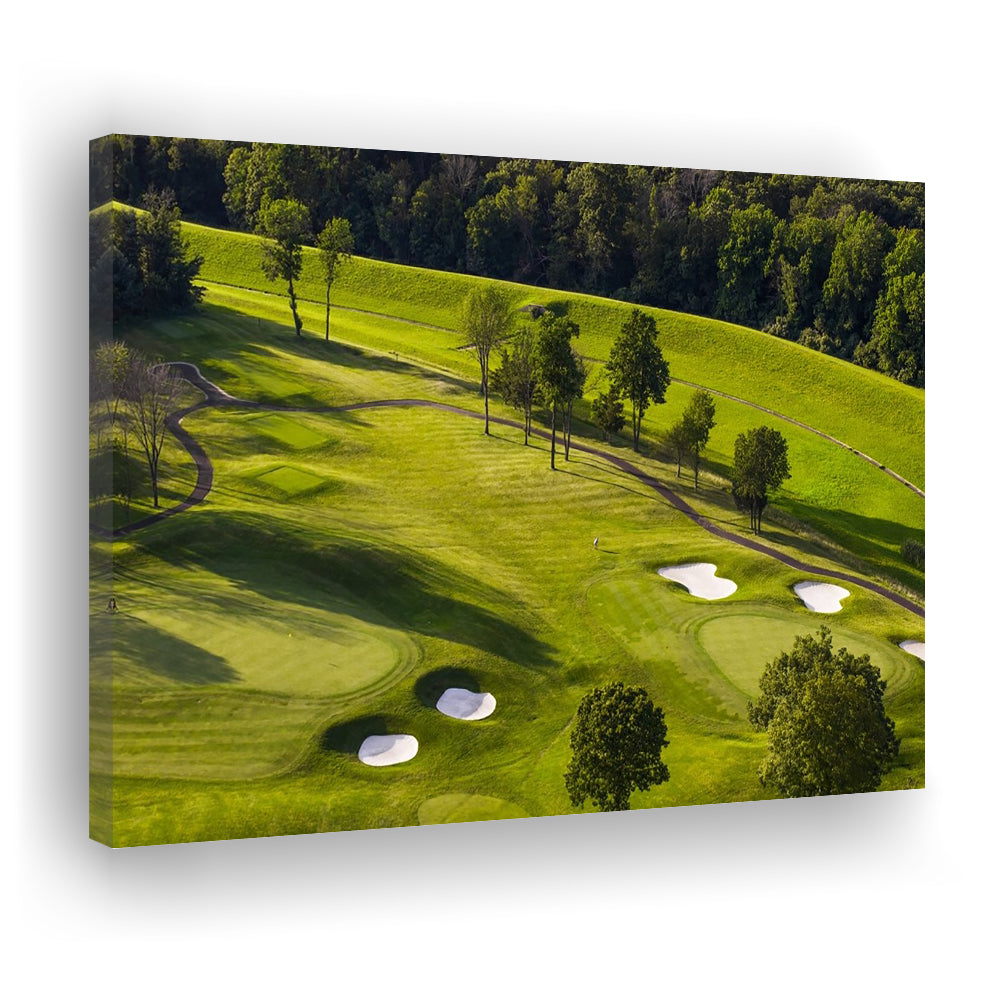 Aerial Photo Of A Golf Course, Golf Art Print,Gifts Golf Lover